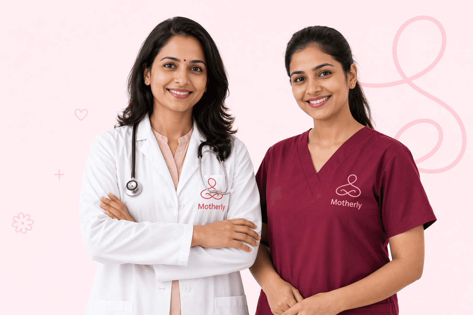 Two smiling healthcare professionals from Motherly