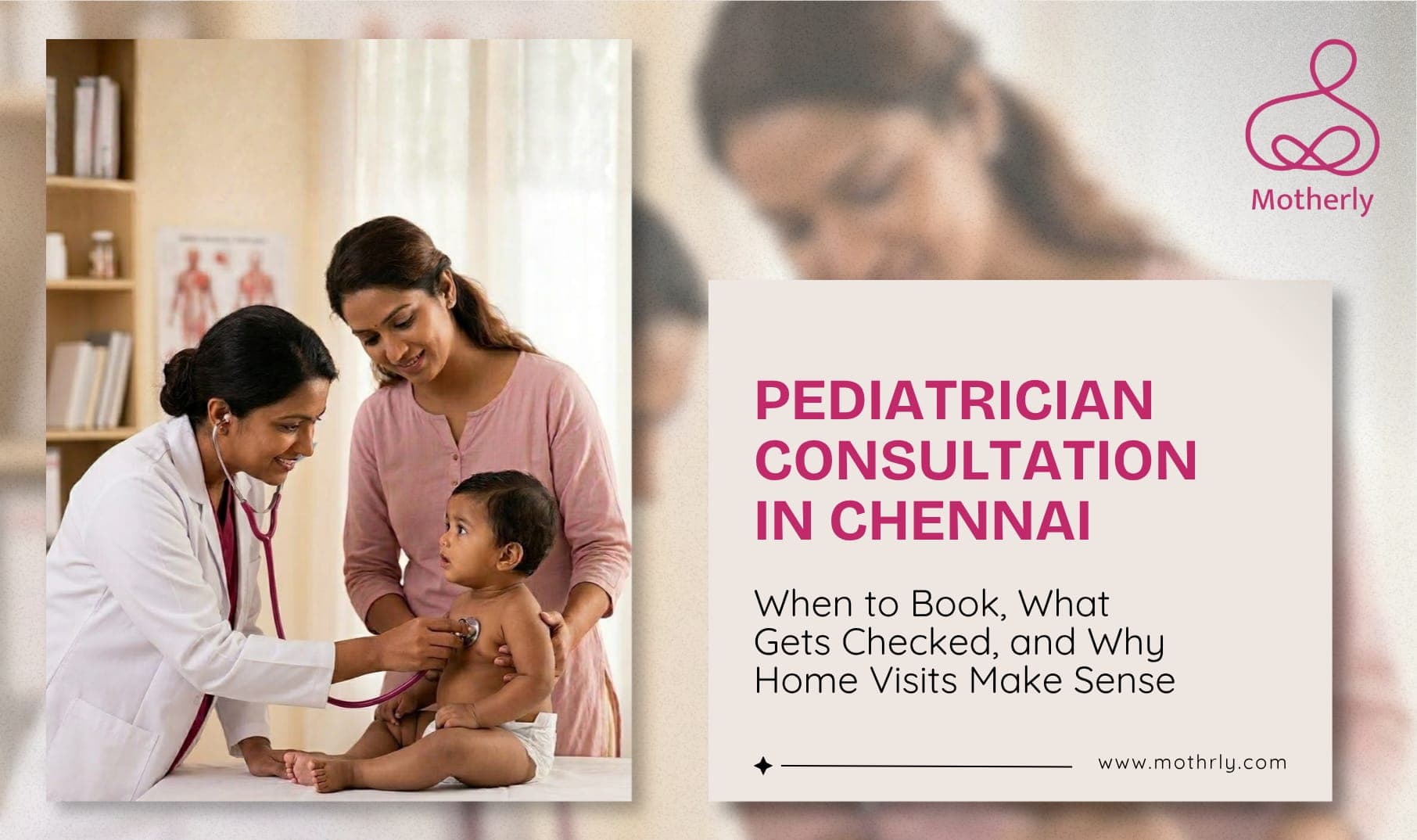 Pediatrician checking a child during a consultation